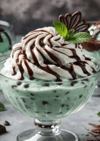 CHOCOLATE MINT ICE CREAM GLASS