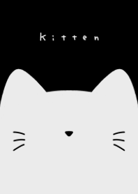 貓臉 /black white