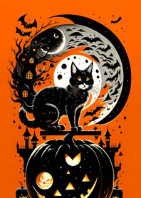 cat halloween 0aBc34