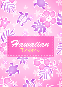 HawaiianThemeハッピーハワイ柄8 ピンク