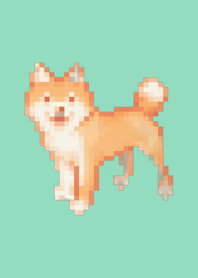 犬のドット絵のきせかえ Green 05
