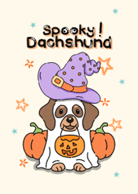 Spooky dachshund