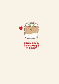 simple Chikuwa cucumber heart beige