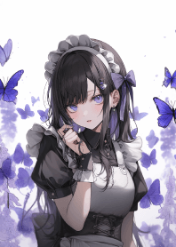 黑色頭髮的美麗女僕