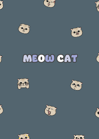 neko head2 - dark steel blue