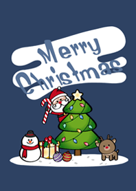 可愛聖誕節派對(深藍色)