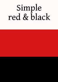 Simple red & black.