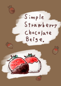 簡單 草莓 巧克力 米色