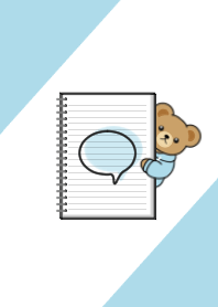 Teddy Bear[Stationery-L.BLUE]