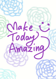 青色水彩お花柄 スマイル18 Line 着せかえ Line Store