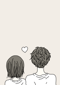 Boyfriend and girlfriend and white