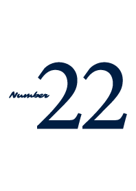 Number 22 White X Dark Navy