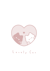 แมวคู่ / pink & white.