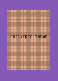 DUSTY ORANGE CHECKERED THEME/PURPLE/YEL