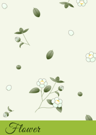 Flower 004-2 (Camellia/Light Green)