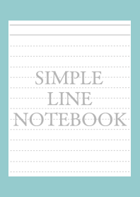 SIMPLE GRAY LINE NOTEBOOK-DUSTY MINT