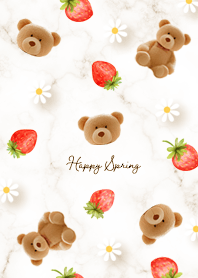 beige Bear and Strawberry Spring 03_2