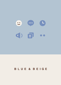 Blue & Beige.