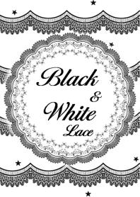 black & white lace