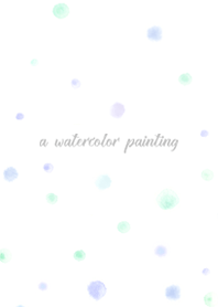 watercolor painting-blue