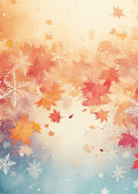 Autumn and Winter on pink & blue