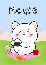 Picnic Cute  White  Mouse  Theme