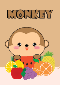 Monkey With Friut Theme