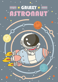 火箭宇宙 可愛寶貝宇航員 灰色