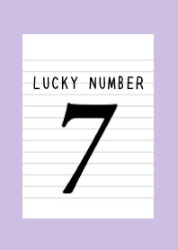 LUCKY NUMBER 7 NOTEBOOKj-DUSTY PURPLE