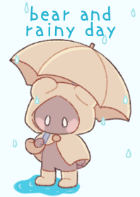 bear and rainy day