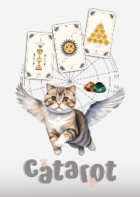 LUCKY CAT x TAROT CARD x STONES (GREY)