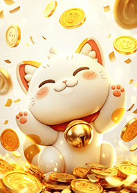 ⭐️大金持ちコイン招き猫❤️1-2