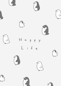 Penguins (pattern)/light gray