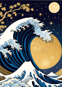 Mountain, Sea, and Moonlit Night aa0E2A