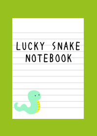 LUCKY SNAKE NOTEBOOK-LEAF GREEN