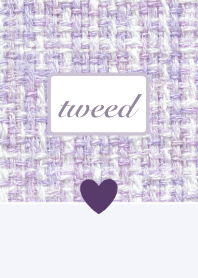 大人可愛い ツイード むらさき