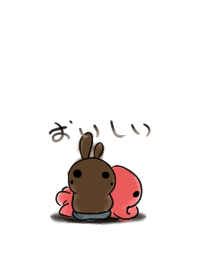 rabbit staring - octopus
