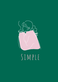 Simple Cafe Girl green J