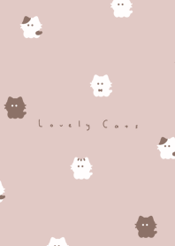 小さな猫。 ピンクベージュ