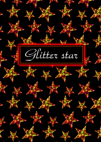 Glitter star -Red-