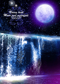 願いが叶う✨月と虹色に光る滝4