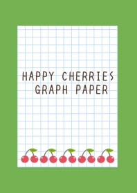 HAPPY CHERRIES GRAPH PAPER-GREEN-YELLOWj