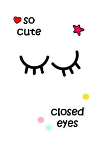 closed eyes***white