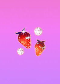 Pink strawberry and jewelry
