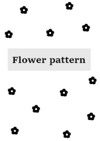 flower pattern (白黒)