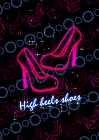High heels shoes -Neon style-