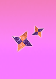 Japanese paper shuriken orange