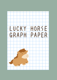 LUCKY HORSE GRAPH PAPER-DUSTY GREEN