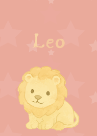 Cute Leo on pink & blue