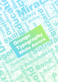 Grunge Typography Aurora -White-2